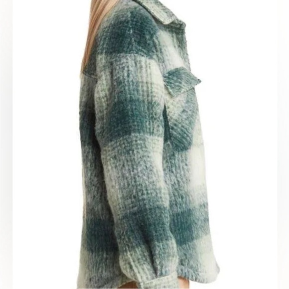 Nordstrom Thread & Supply Green Plaid Shacket - Picture 2 of 4